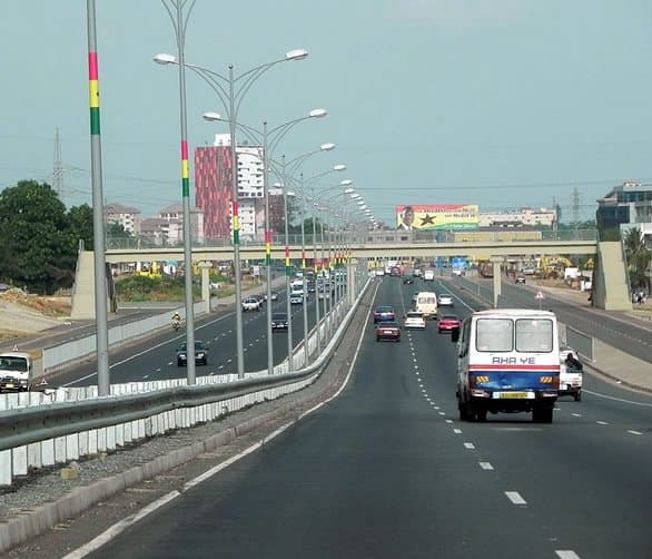 The N4 Highway running north out of Accra